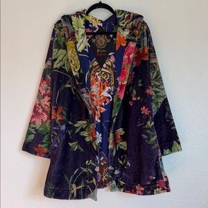 Biya Johnny was boho Floral Hooded Jacket